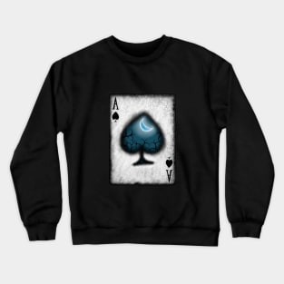 Ace of Spades with Moon Crewneck Sweatshirt